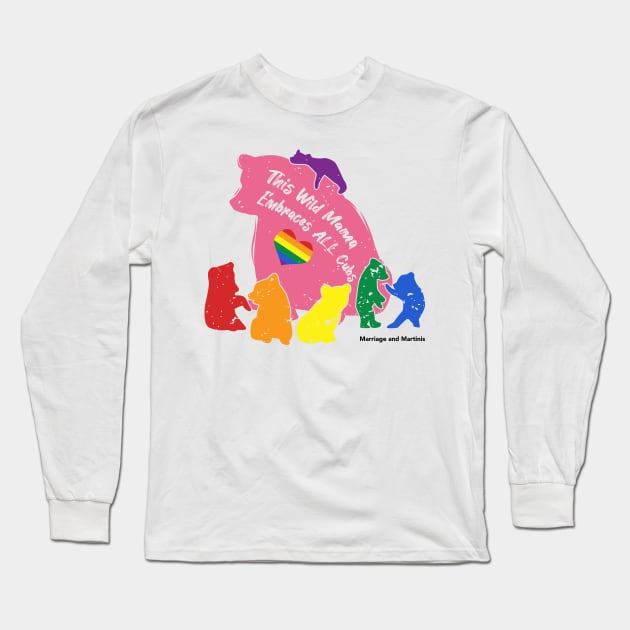 Wild Mama Cubs Long Sleeve T-Shirt by Marriage and Martinis